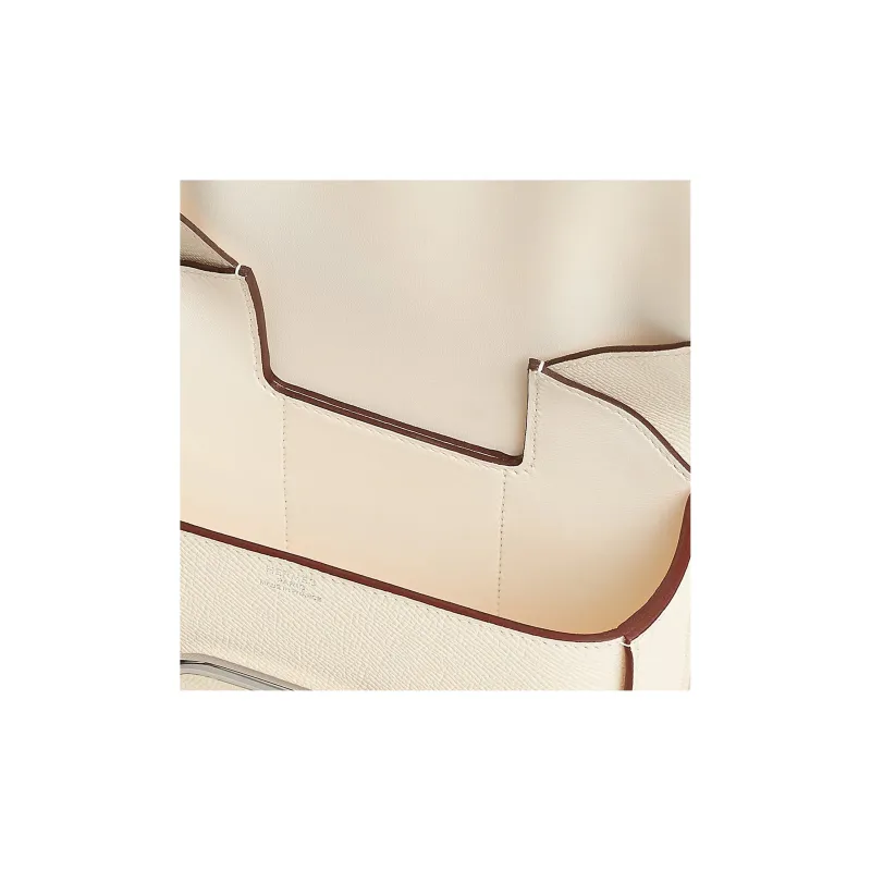 HERMES DellaCavalleria Epsom Calfskin Shoulder Bag Crossbody Bag Mini Women's I2 Nata Cream White-3