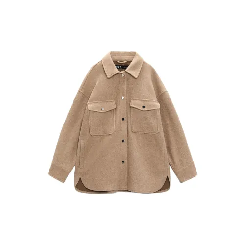 ZARA Jackets Women's Tan