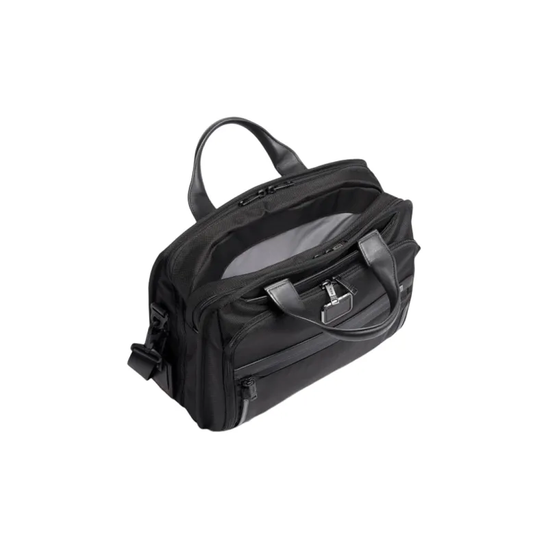 TUMI Alpha 3 Elastic Nylon Briefcase Laptop Bag Shoulder Bag Crossbody Bag Handbag Large Size Men's Black-4
