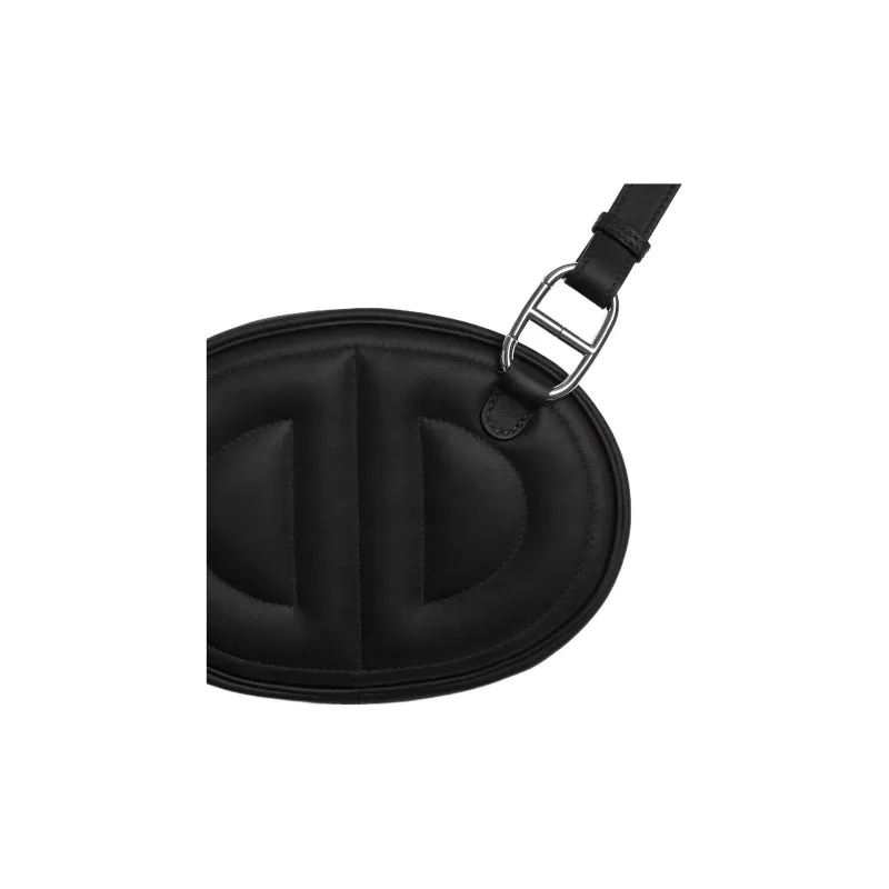 HERMES In The Loop Swift Calfskin Basket Bag Handheld Shoulder Bag Crossbody Bag Fanny Pack Regular Women's Noir Black-4