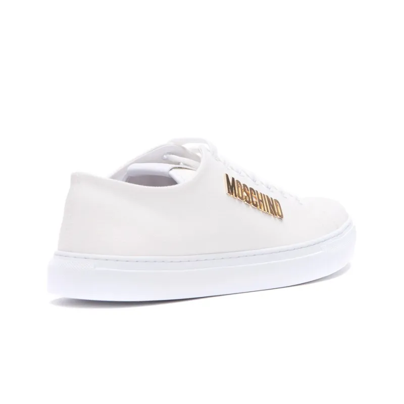 MOSCHINO Low Top Stylish Skateboarding Shoes Men's White-3