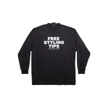 Balenciaga T Shirt Loose Fit Style Women's Black