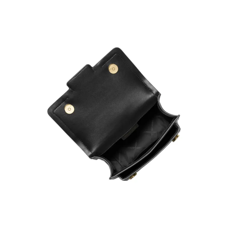 MICHAEL KORS Heather Leather Small Square Bag Chain Envelope Bag Shoulder Bag Crossbody Bag Regular Women's Black-5