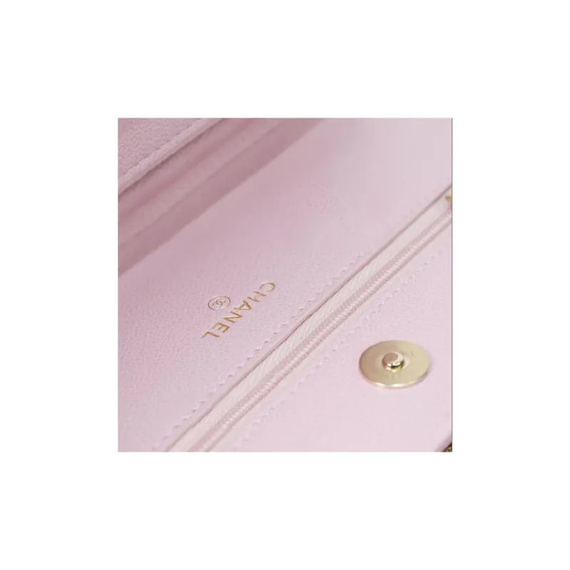 CHANEL Calfskin Flap Bag, Shoulder Bag, Crossbody Bag, Wallet Women's Pink-8