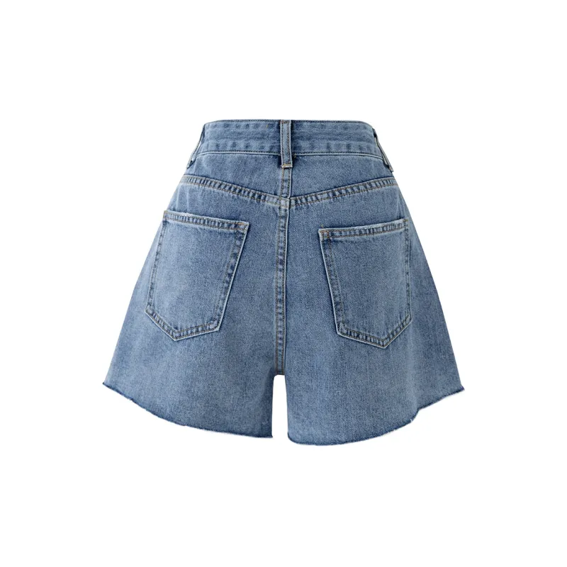 SOON FLOWER Denim Shorts Women's Blue-1