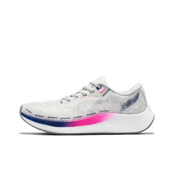 QIAODAN Flying Shadow 3.0 Anti Slip And Wear Resistant Breathable Low Top Running Shoes Men's White Blue Pink