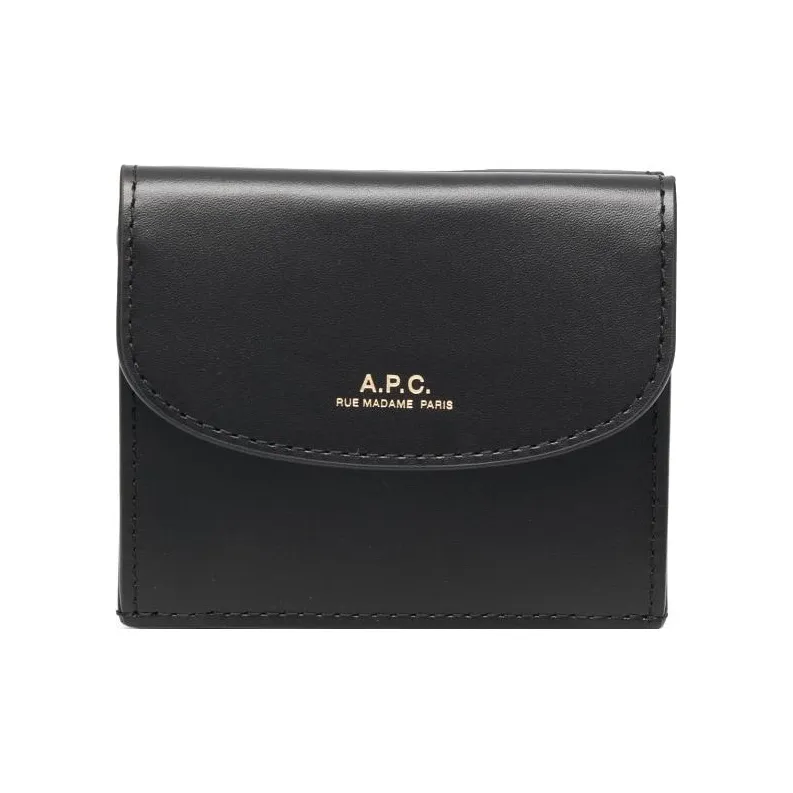 A.P.C Logo Stamp Foldover Wallet-0