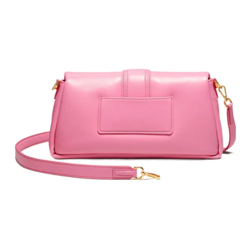 Jacquemus Lambskin Shoulder Bag, Crossbody Bag, Handbag Women's Light Pink-2