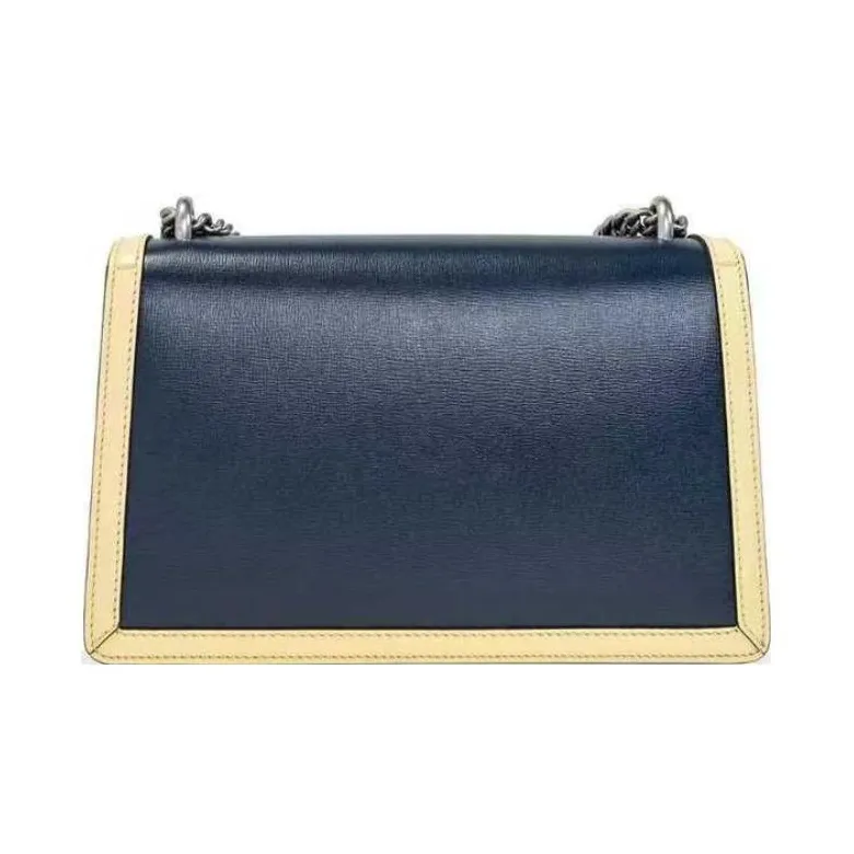 GUCCI Cow Leather Chain Bag Portable Crossbody Bag Shoulder Bag Women's Blue & Red & Beige-2