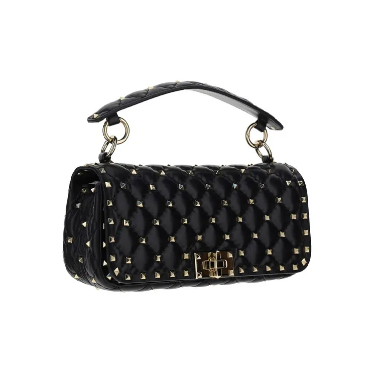 Valentino GARAVANI Cow Leather Portable Crossbody Bag, Shoulder Bag Women's Black-1