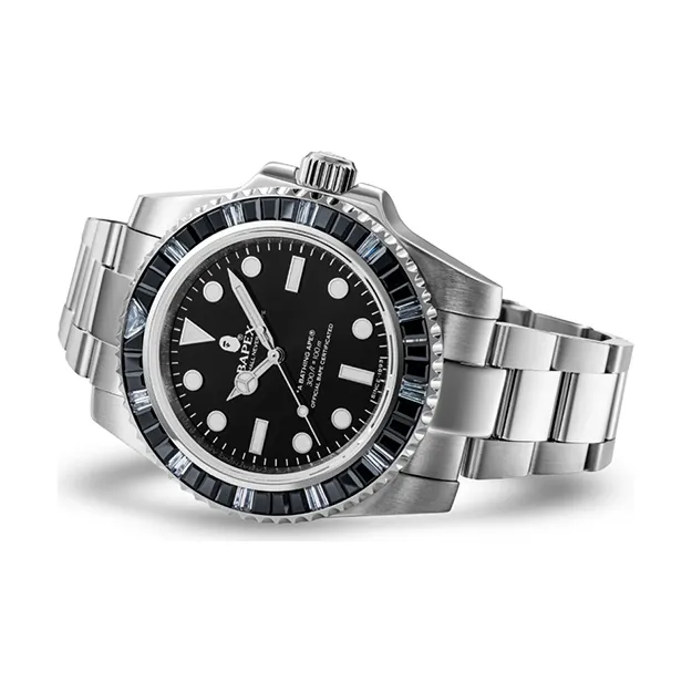 Bape Type 1 Bapex Crystal Stone Watch Silver White-1