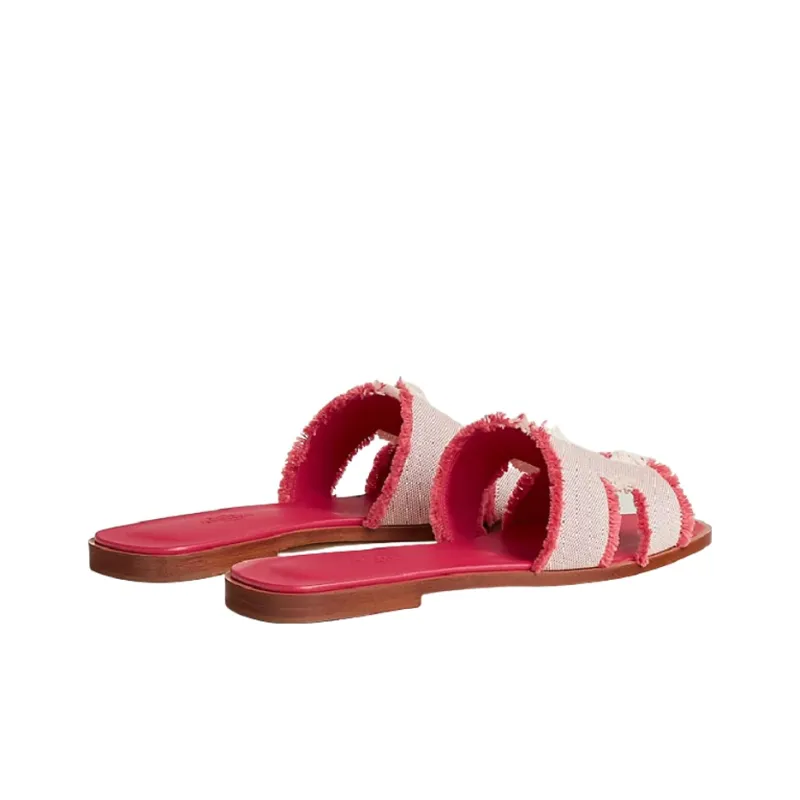 HERMES Oran Sandal Frambroise Canvas-4