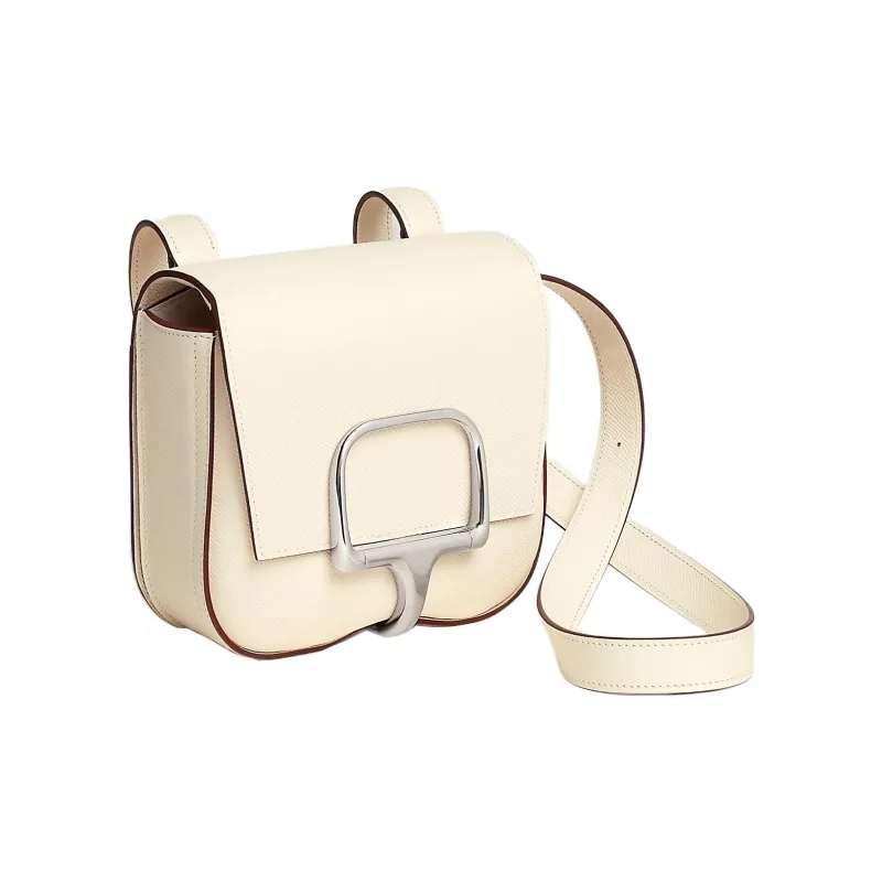 HERMES DellaCavalleria Epsom Calfskin Shoulder Bag Crossbody Bag Mini Women's I2 Nata Cream White-1