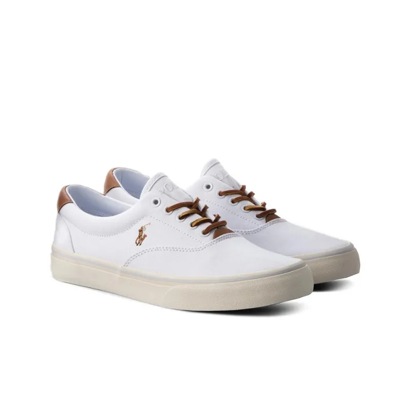 Polo Ralph Lauren Stylish Skateboarding Shoes Men's White Brown-2