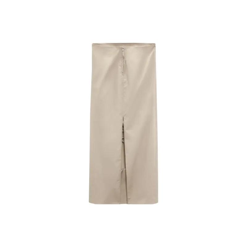 ZARA Sleeveless Dresses Women's Light Khaki-1