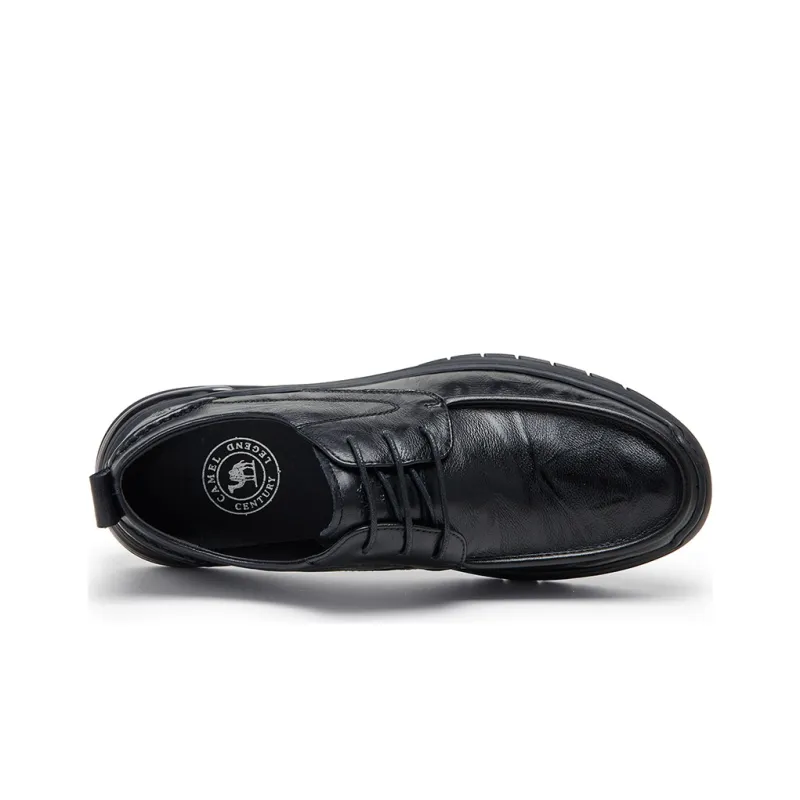 CAMEL Dress Shoes Men Low Top Black-2