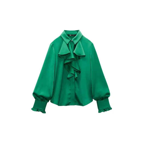 ZARA Shirts Women's Green