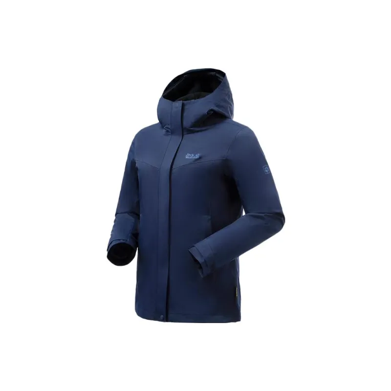 Jack Wolfskin Outdoor Hiking Waterproof And Windproof Windbreaker Jacket Women's Europe Version-4