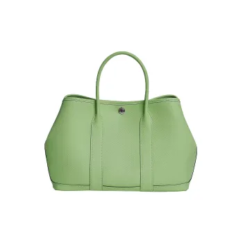 HERMES Garden Party Epsom Calfskin Garden Handbag Women's 3I Vert Criquet Avocado Green