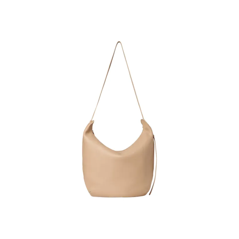 THE ROW N/S Allie Buffed Calfskin Shoulder Bag Croissant Bag Shoulder Bag Crossbody Bag Women's Sand Pink-0