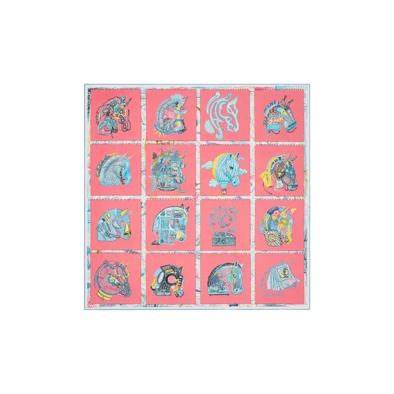 HERMES Silk Scarves Women's Pink-0