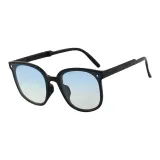 Black Frame with Blue Gradient Lens