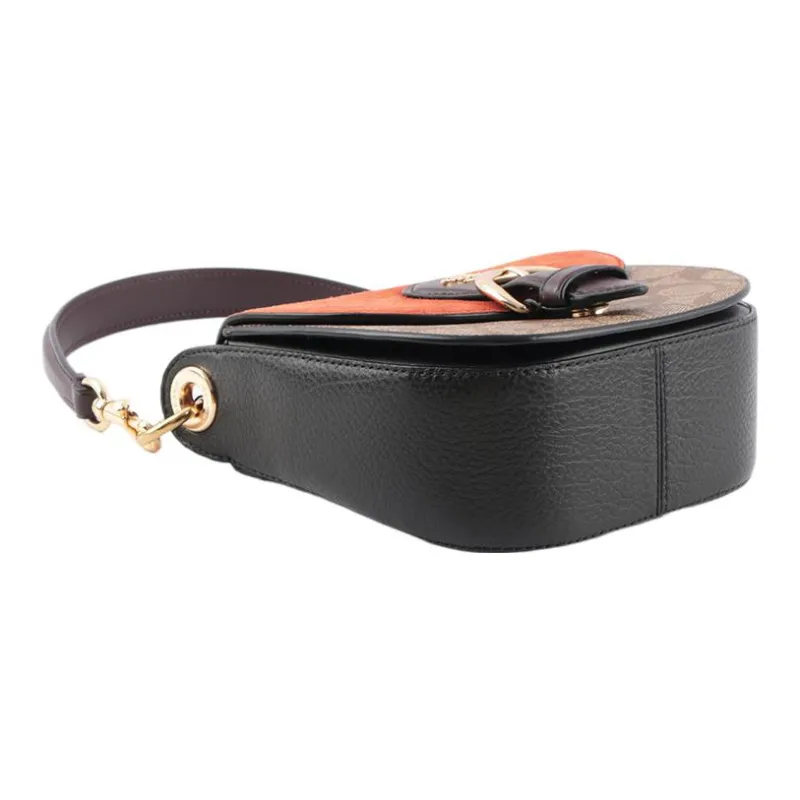 COACH Kleo Leather Saddle Bag Handbag Crossbody Bag Shoulder Bag Women's Rusty-3
