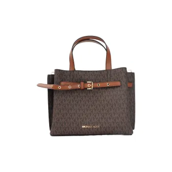MICHAEL KORS Emilia Canvas Handbag Shoulder Bag Crossbody Bag Small Size Women's Acorn Brown
