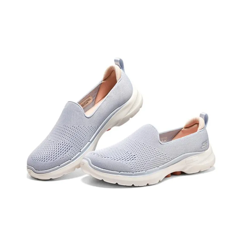 Skechers Go Walk 6 Slip In Fabulous View 'Light Grey Pink' Women's-1