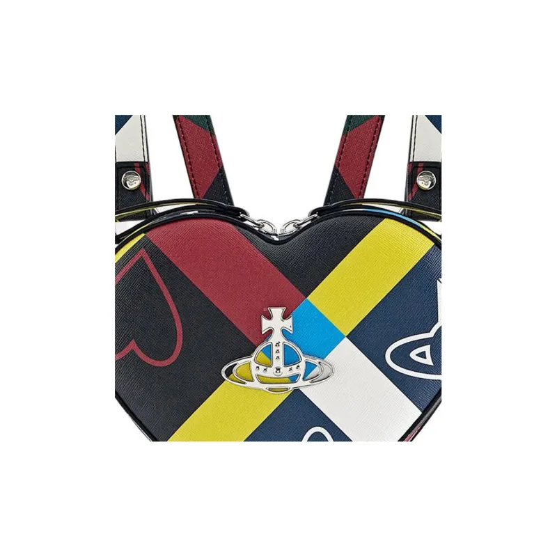 Vivienne Westwood Recycled Polyester Cotton Blend, Polyurethane Backpack Mini Women's Multicolor-4