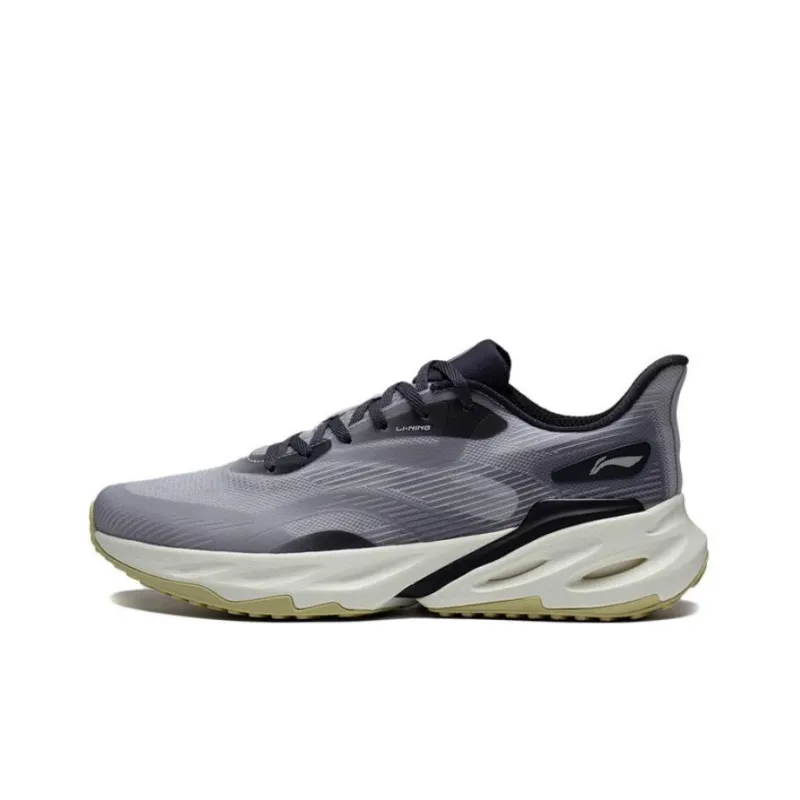 LiNing Yuedong 2.0 Anti-Slip And Wear-Resistant Breathable Low-Top Running Shoes Men's Gray Black-0