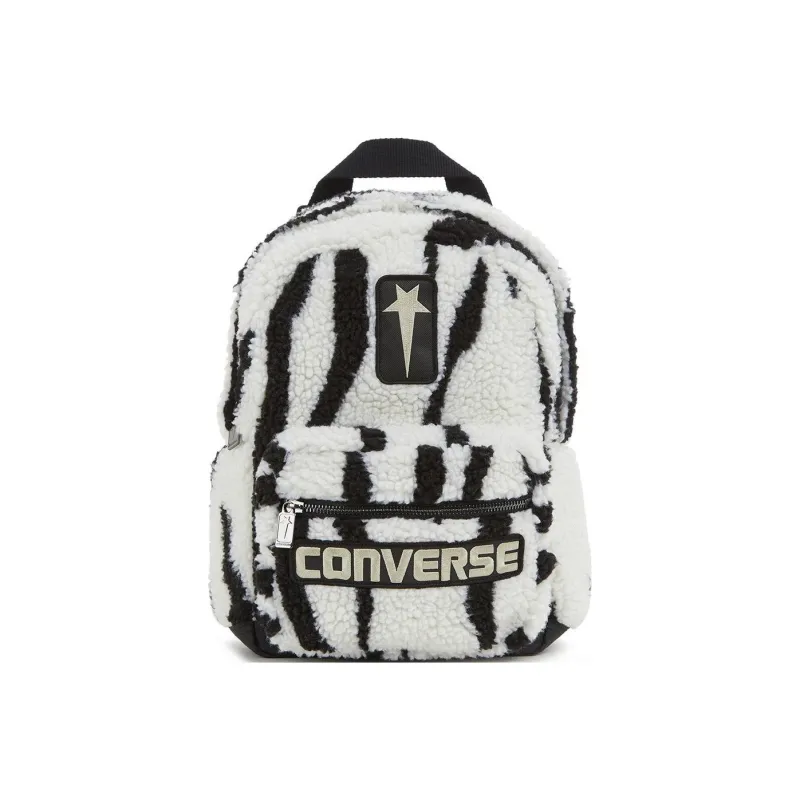Rick Owens DRKSHDW Plush Backpack Regular Unisex Black White-0