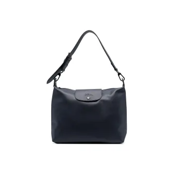 LONGCHAMP Le Pliage Xtra Cow Leather Crescent Underarm Handbag, Shoulder Bag Women's Marine Blue