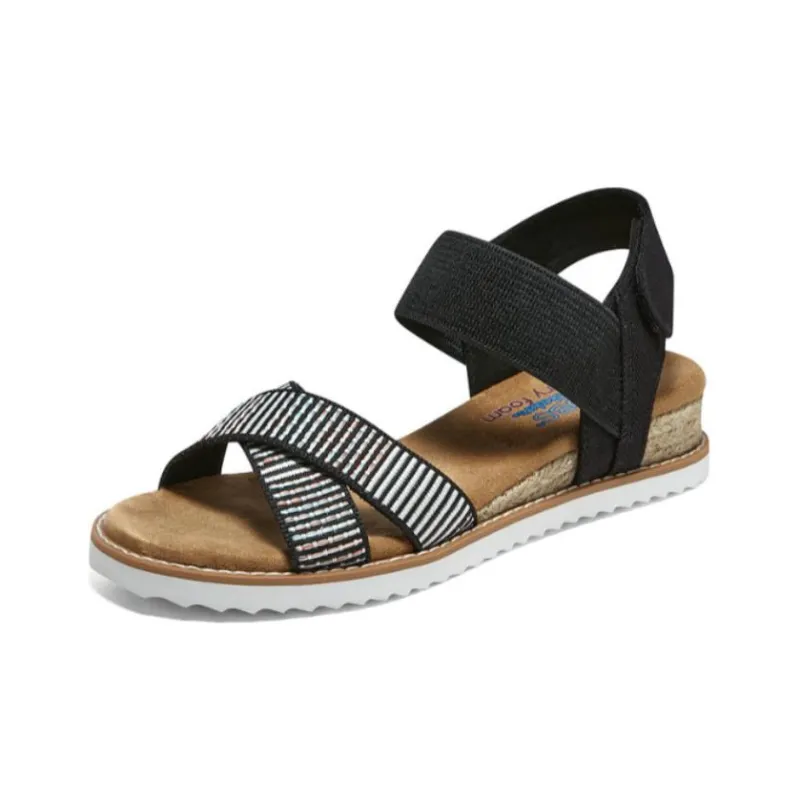 Skechers Desert Kiss Cross Strap Casual Sandal 'Brown Black' Women's-2