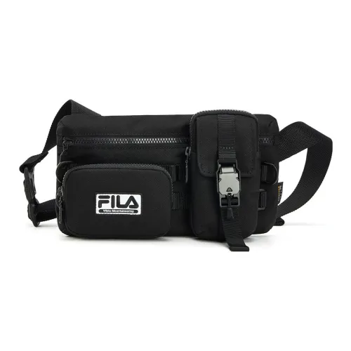 FILA WM White Mountain Collaboration Fabric Shoulder Bag Crossbody Bag Regular Unisex Black