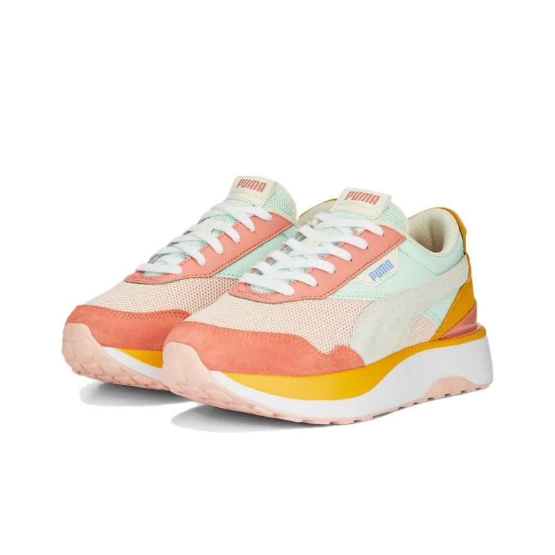 PUMA Cruise Rider Trainer Anti-Slip Wear-Resistant Low-Top Sports Casual Shoes Women's Pink Yellow Blue-2