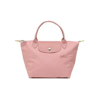 LONGCHAMP Le Pliage Green Canvas With Leather Trim Canvas Bag Dumpling Bag Handbags Small Size Women's Petal Pink