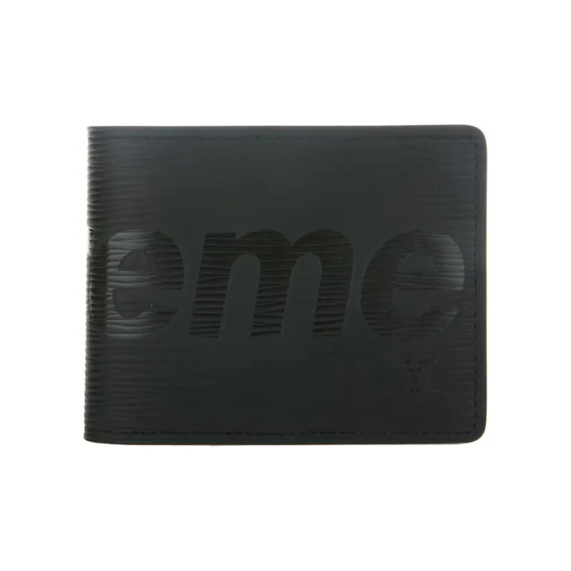 LOUIS VUITTON Supreme Collaboration Epi Leather Card Holder, Wallet Men's Black-0