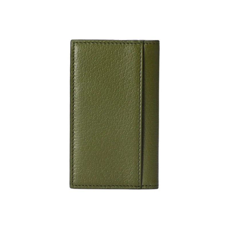 GUCCI GG Marmont Smooth Leather Wallets Card Holders Regular Men's Green-2