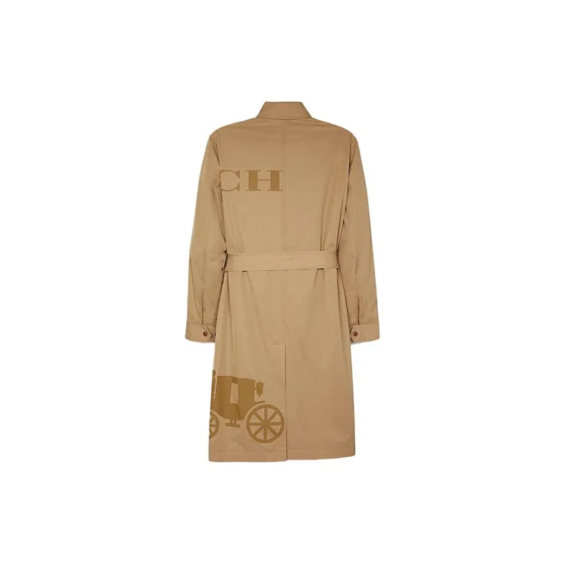 COACH Trench Coats Men Khaki-1