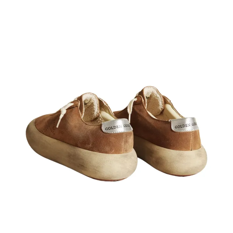 Golden Goose Space Star Skateboard Shoes Women's Low Top Brown-2