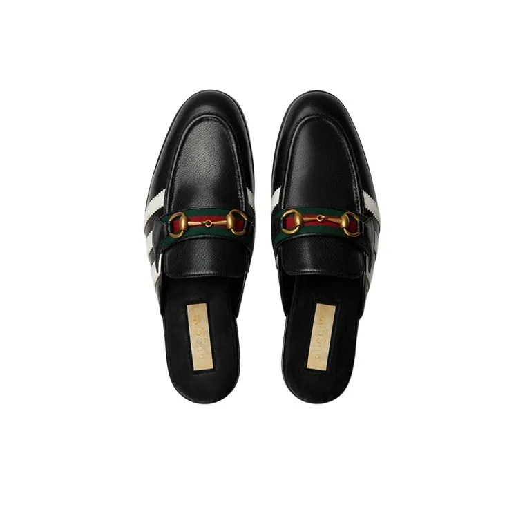 GUCCI Adidas X GUCCI Horsebit Slipper 'Black'-2