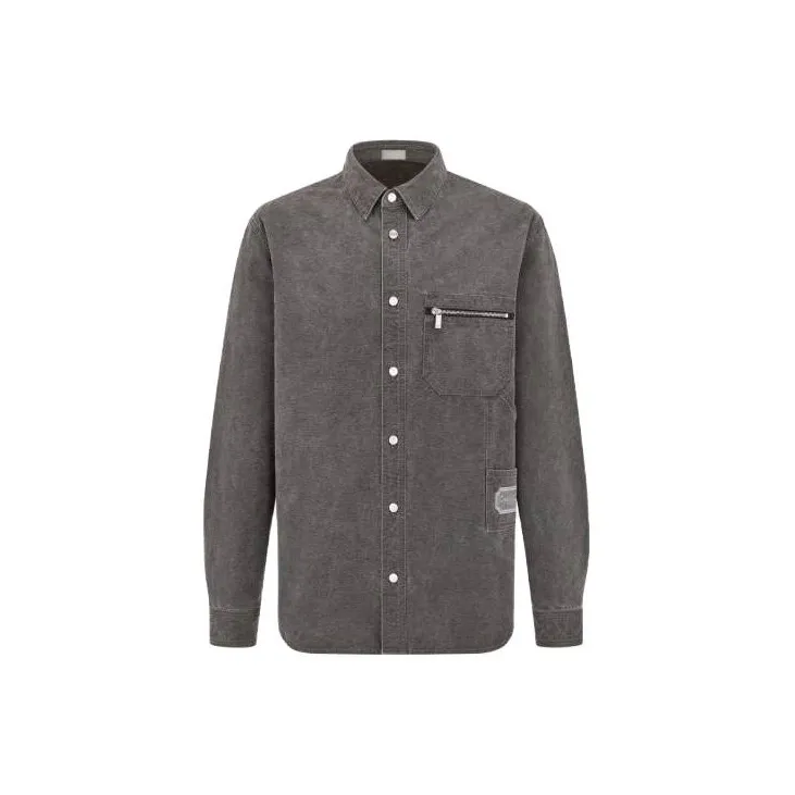 DIOR Shirts Men Gray-6