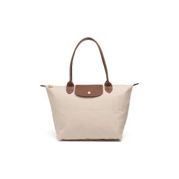 LONGCHAMP Le Pliage Fabric Dumpling Bag Handbag Shoulder Bag Medium Size Women's Paper Color