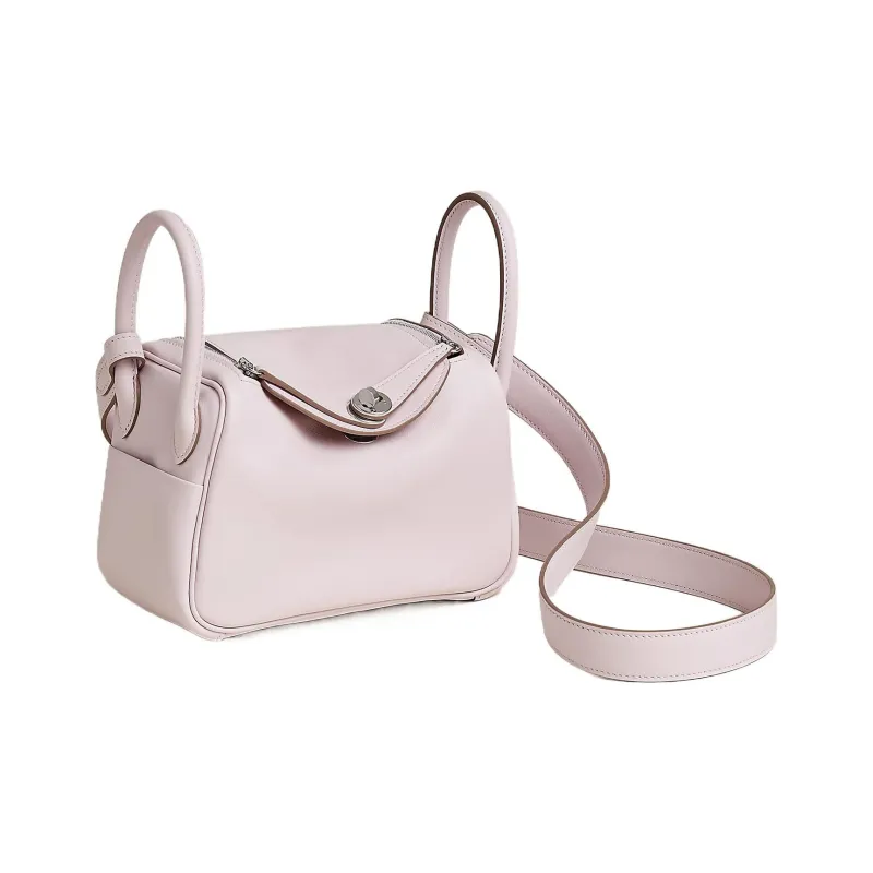 HERMES Lindy Swift Calfskin Handbag Shoulder Bag Crossbody Bag Mini Women's Dream Purple/Gold Brown-1