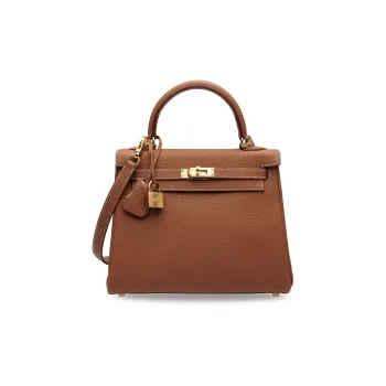 HERMES Kelly Togo Calfskin Kelly Bag Handbags Women's 37 Gold Gold