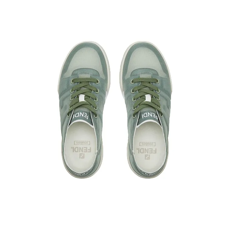 FENDI Match Low Top Mesh 'Green' Women's-2