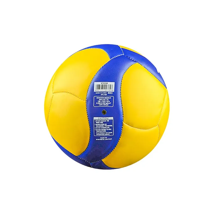 MIKASA PU Size 5 Volleyball Unisex Yellow Blue-4
