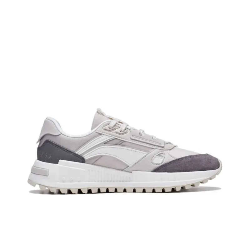LiNing Wind Rider 2.0 Anti Slip Wear Resistant Low Top Sports Casual Shoes Men's Bellflower Grey-1