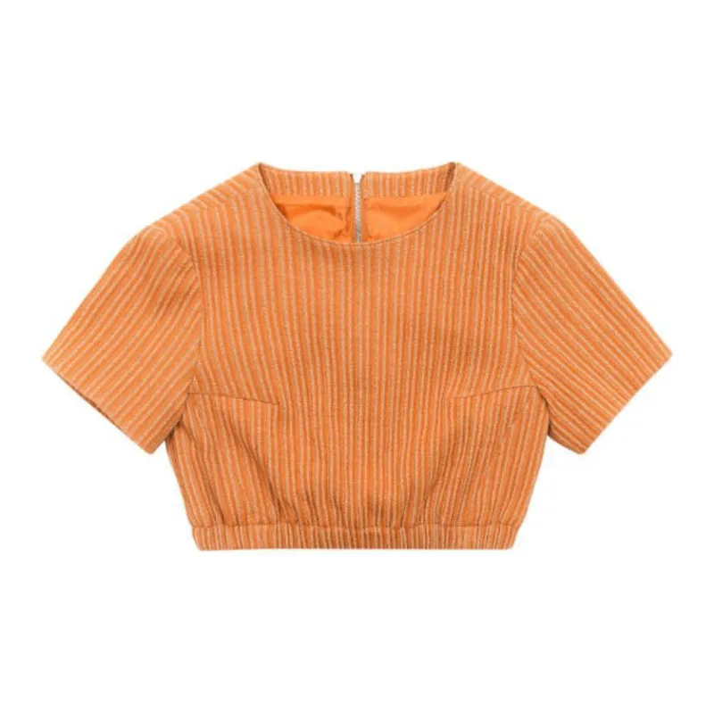 ADER ERROR ADER ERROR Through Editism Series Crop Tops Women's Saffron-1